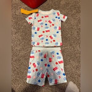 Kids Red & Blue Star Pop Pajama Set - Unbranded bamboo